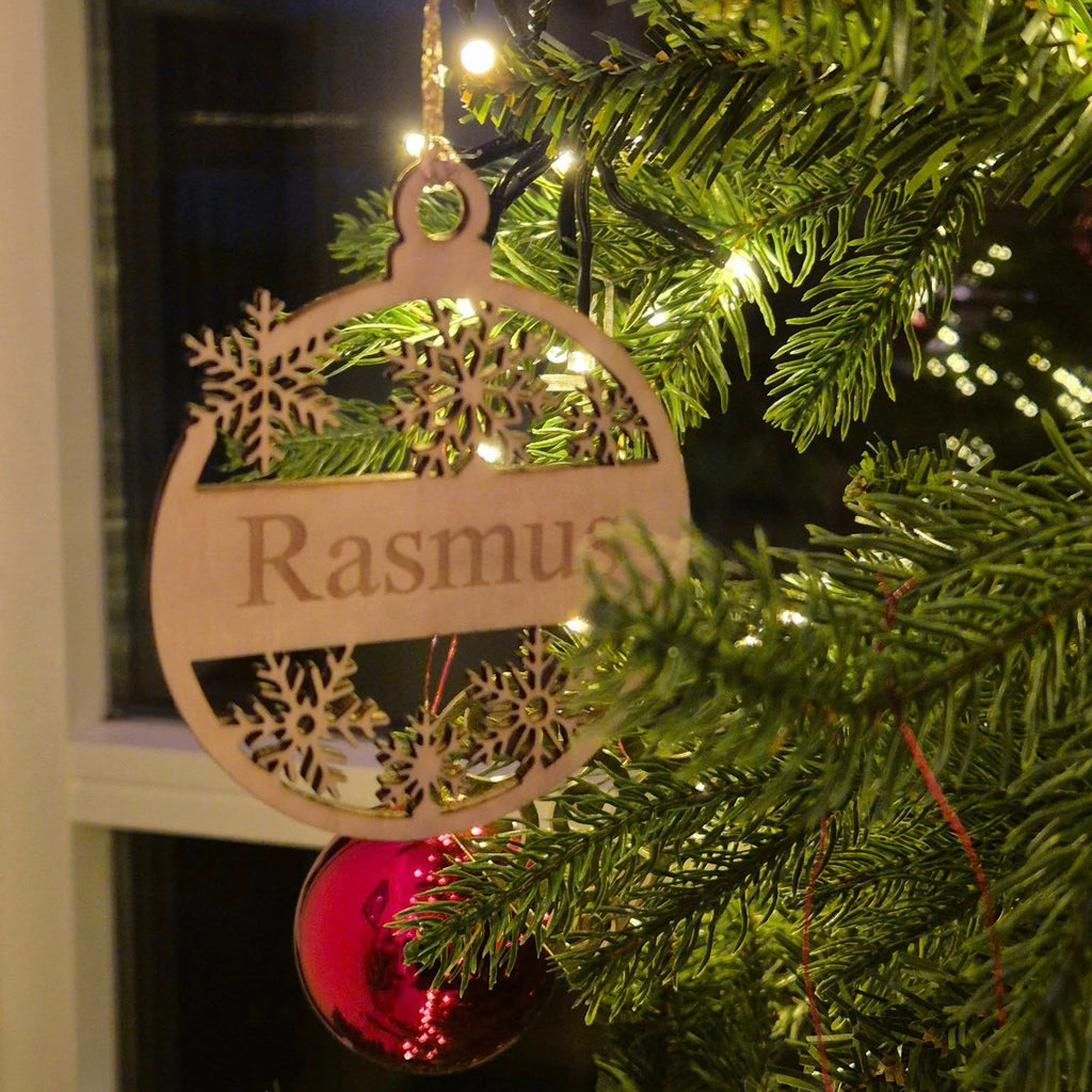 Personligt Jule Ornament Med Navn