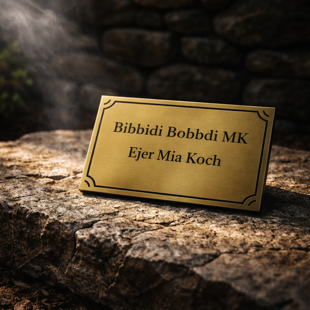 Navneskilt til hesteboks