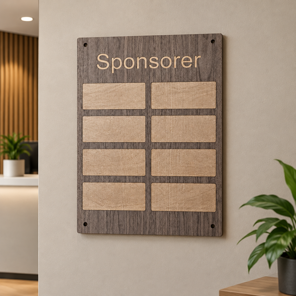 Sponsor tavle til jeres samarbejdspartner